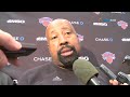 Mike Woodson speaks to media