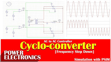 #ElectroTechCC Cyclo-Converter || AC to AC Converter || Simulation with PSIM || Power Electronics