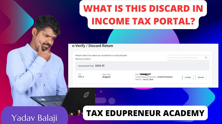 What is this DISCARD return in Income tax portal - Tamil #incometax