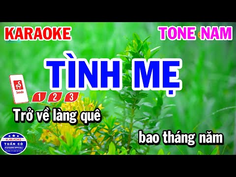 Tình Mẹ Karaoke - Karaoke Tình Mẹ Tone Nam Nhạc Sống Beat Hay