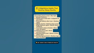 9 Night Habits That Are Secretly Ruining Your Sleep 😴🚫