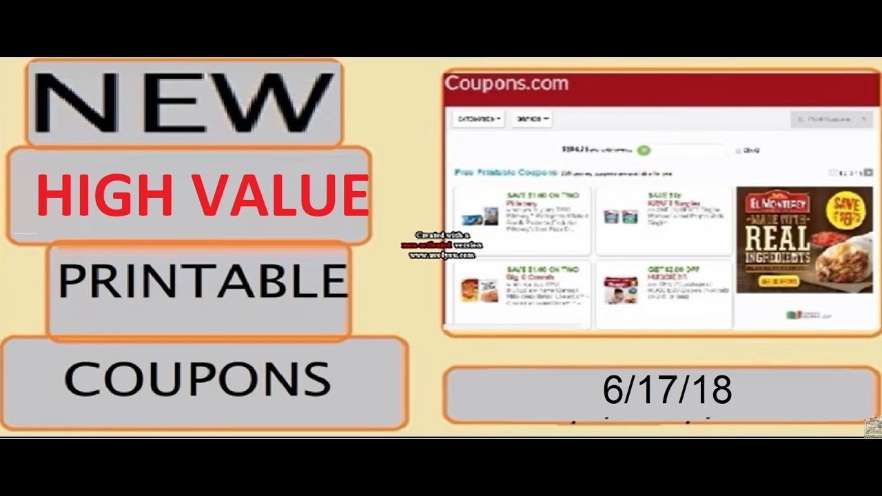HIGH VALUE New Printable Coupons!!!- 6/17/18