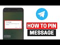 How to Pin Message in Telegram Channel!