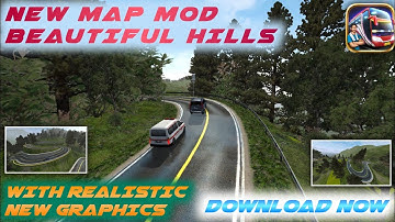 New Beautiful Hills Map Mod With New Graphic Card || Bus Simulator Indonesia 3.7.1||By FAZAL GAMERZ