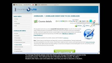 JoomlaLMS -- Presentation of Default User Roles and Interfaces