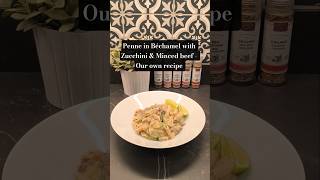 Penne with zucchini &amp; ground beef - Our original recipe #food #bechamel #zucchini #pasta #cooking