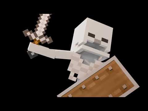 skeleton banging shield minecraft