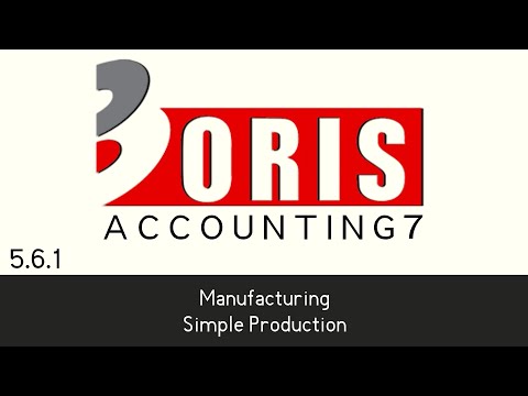 Oris Accounting 7 - Manufacturing - Simple Production (5.6.1)