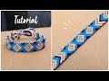 Pulsera de hilo paso a paso ◇Tutorial◇ Chevron+ Rombos◆Diamantes