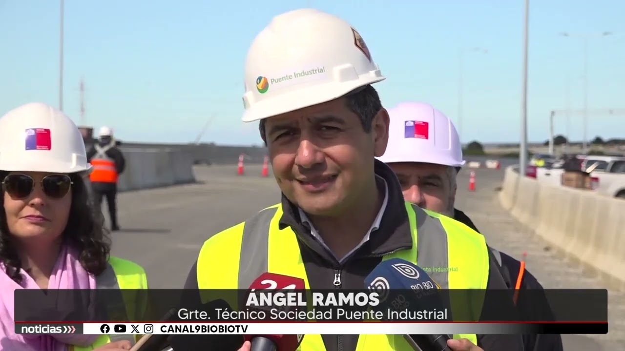 Un 78 % de avance tiene puente industrial sobre el Río Bío Bío