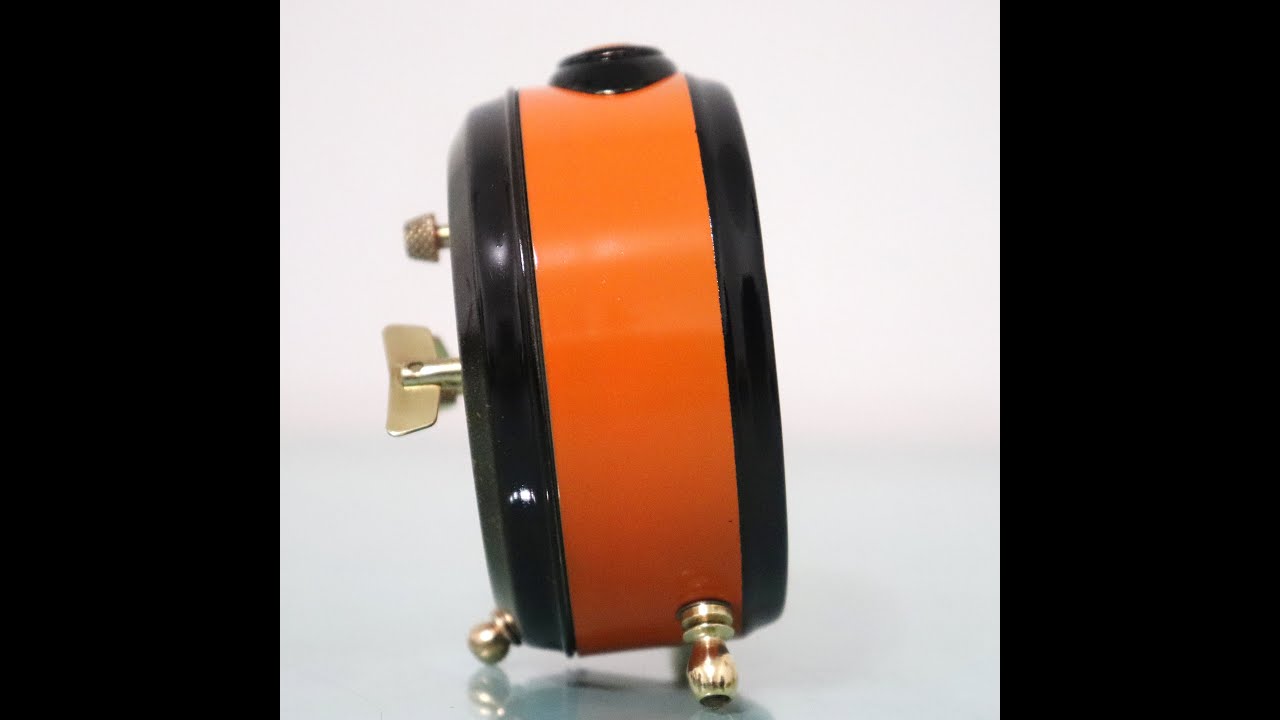 DIEHL JUNGHANS Vintage DESIGN! Clock Alarm Mantel One of a Kind! Unique! Yellow Black Orange