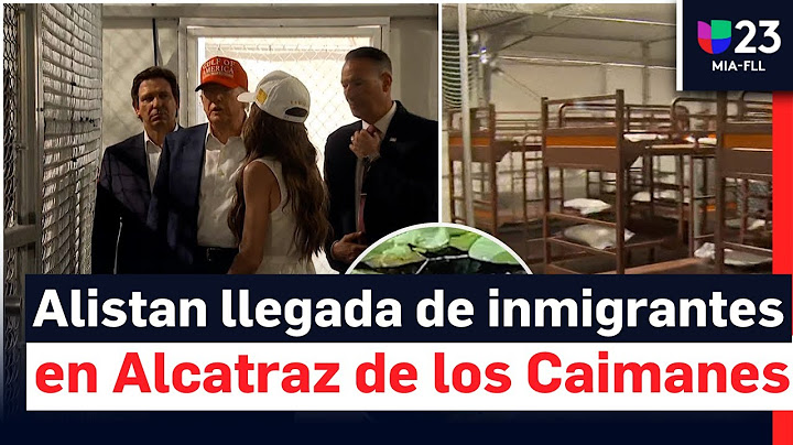 Trump recorre "Alcatraz de los caimanes" mientras alistan llegada de migrantes en Florida