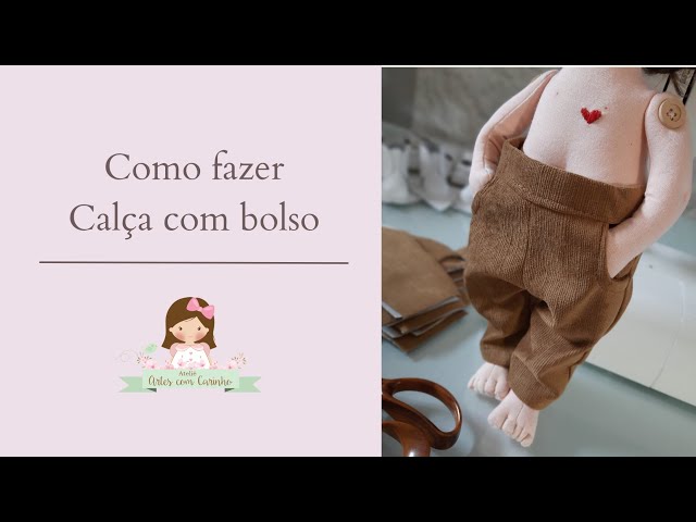 molde calça boneca Russa - Artes com Carinho