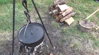 How to Forge a Fire Tripod for Camp Cooking and a Dutch Oven Lid Lifter