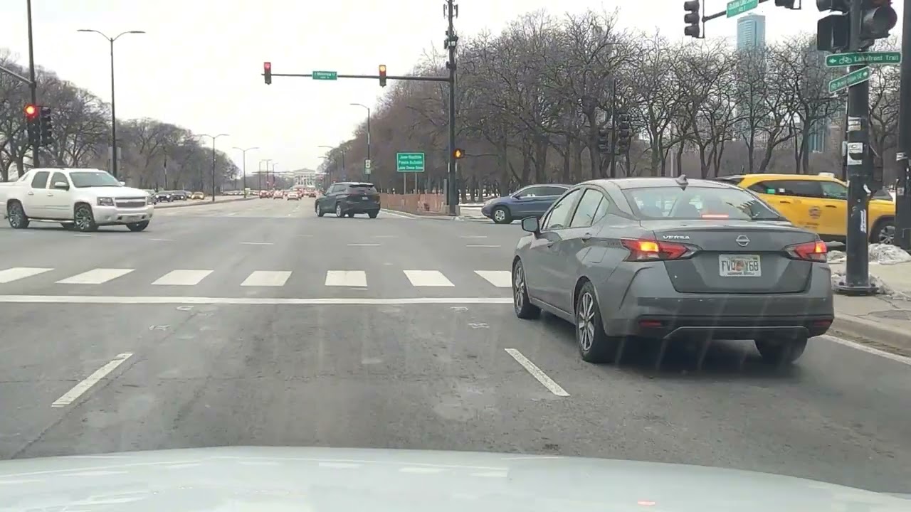 Chicago POV Drive from Streeterville to the South Loop 