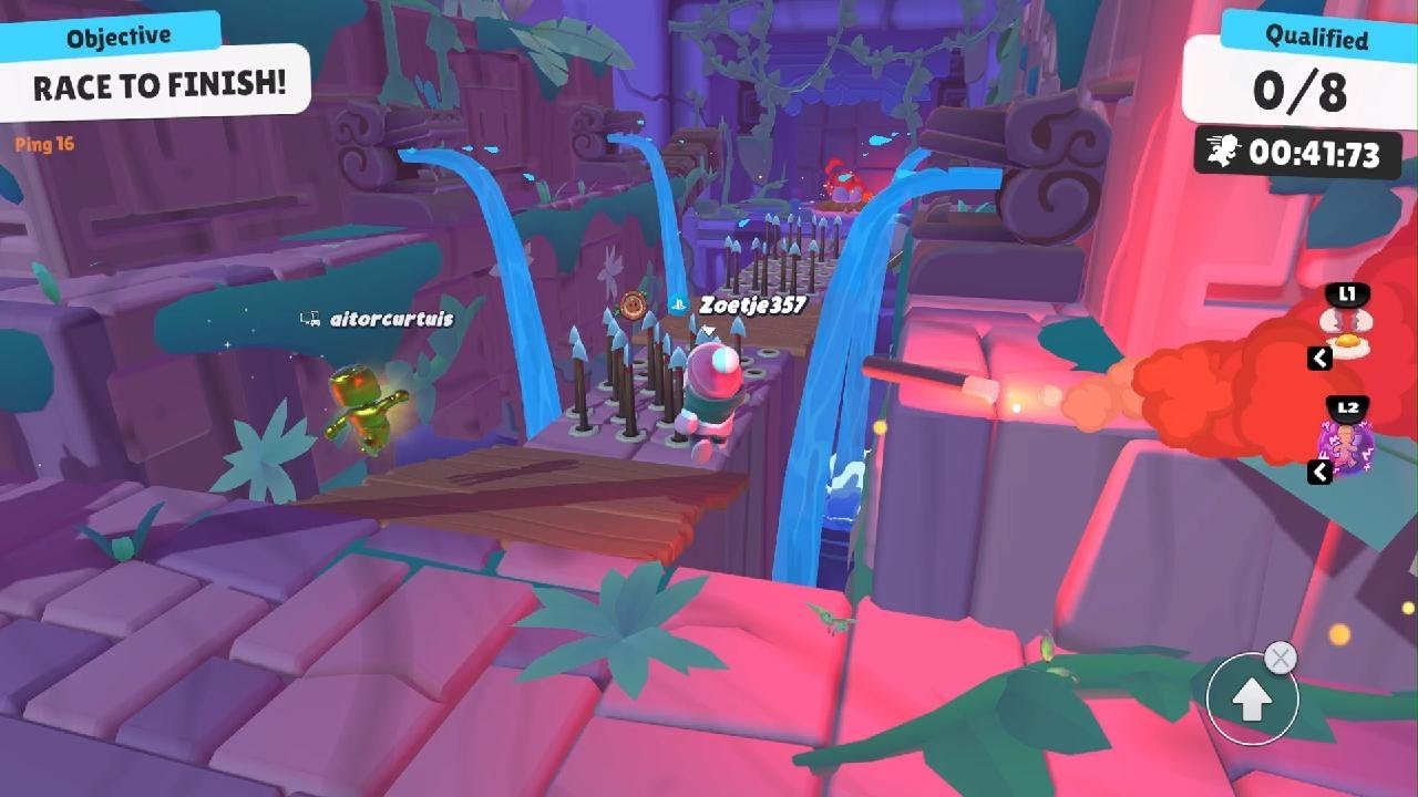 Jurassic Park and Random Round in Stumble Guys