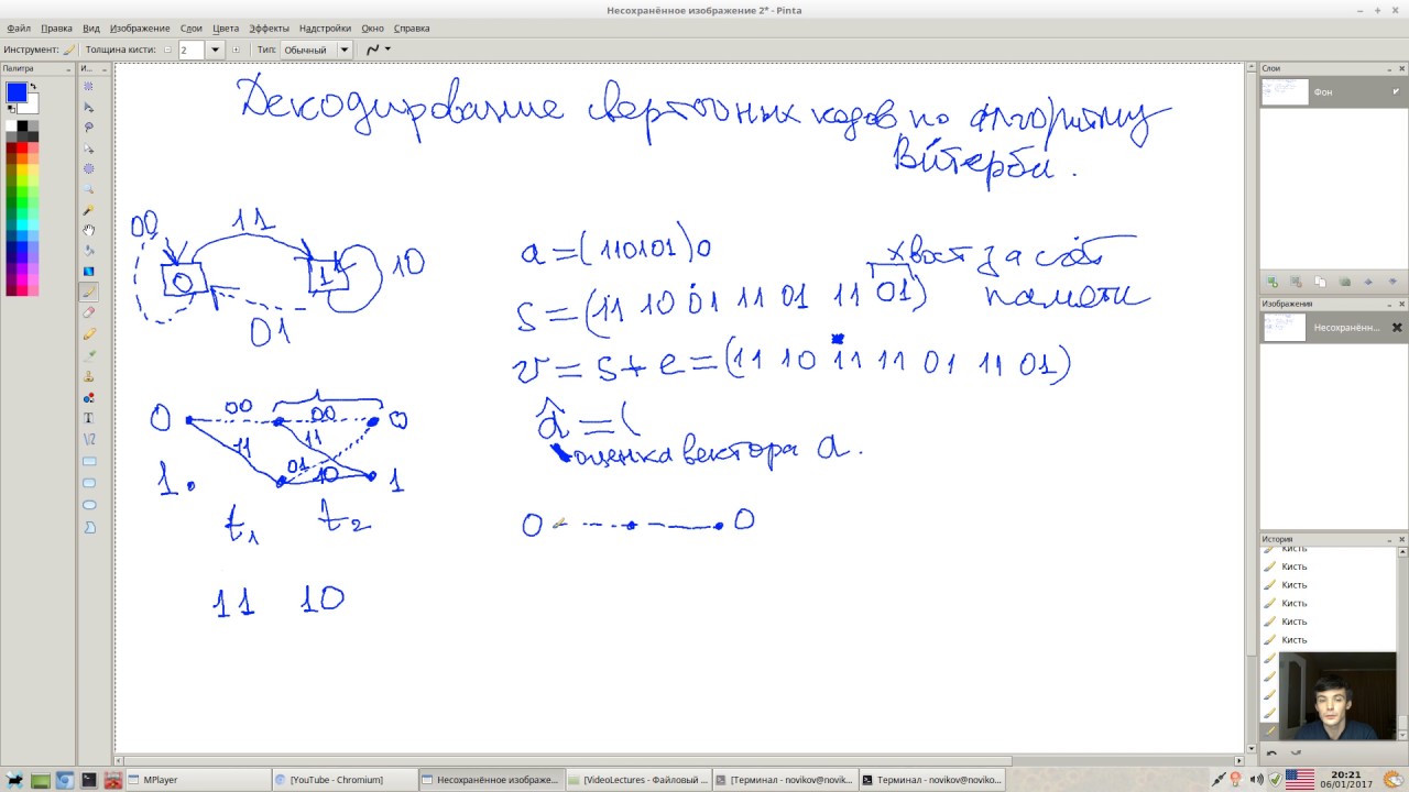 02 Сверточные коды. Декодирование по алгоритму Витерби.