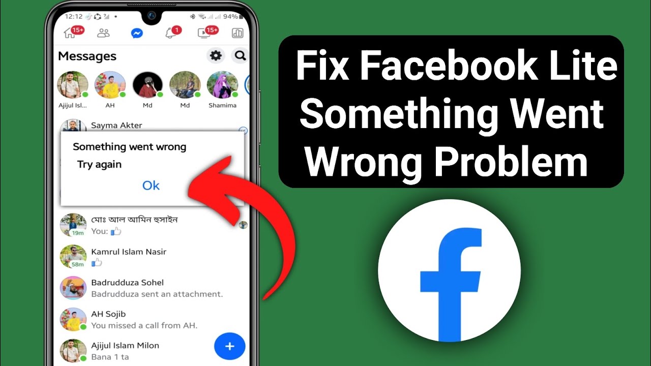 How to Fix Facebook Lite Something Went Wrong Problem।Facebook Lite ...