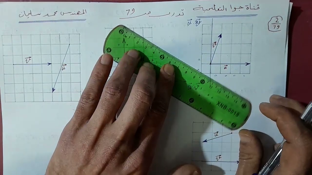 الجداء السلمي5: |حادي عشر | شرح مفصل للسؤال الثاني من تدرب ص 79 تأسيس بكالوريا #المنهاج_السوري 