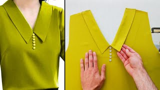 You'll be surprised how easy it is to sew a [ V ]neck. Sewing techniques