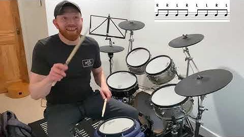 One Minute Drum Lesson - The Reverse Paradiddle 🥁