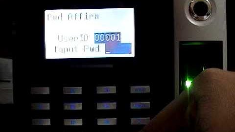 Fingerprint Attendance System S10 - Using Passwords
