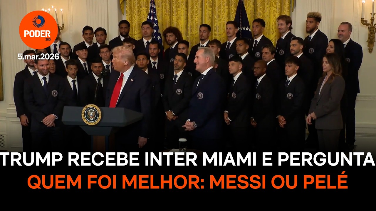 Trump recebe Inter Miami e pergunta quem foi melhor: Messi ou Pelé