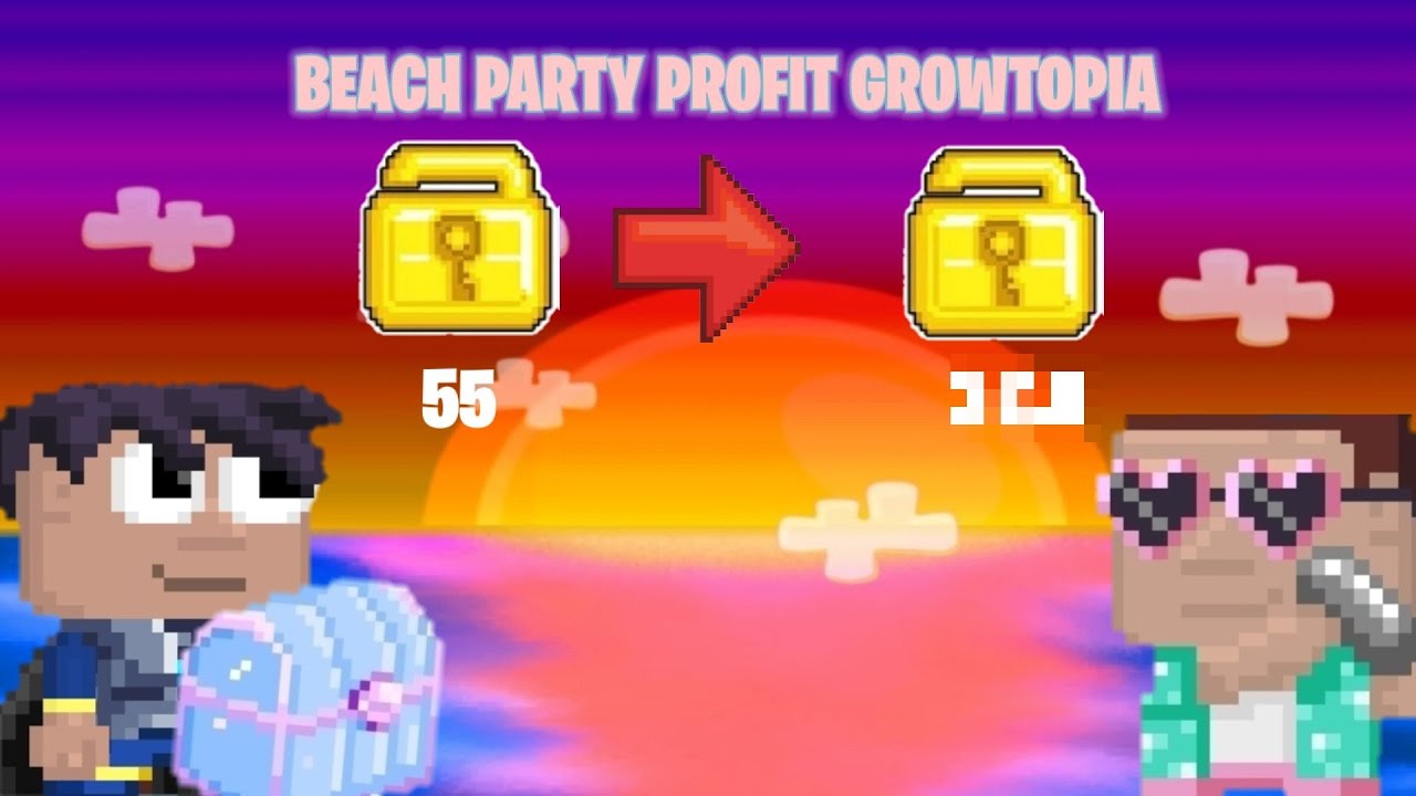 EASY Lazy Fun Profit In Beach Party Growtopia YouTube