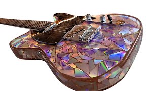 I Made a Psychedelic Cosmic Guitar From DVD's \& CD's