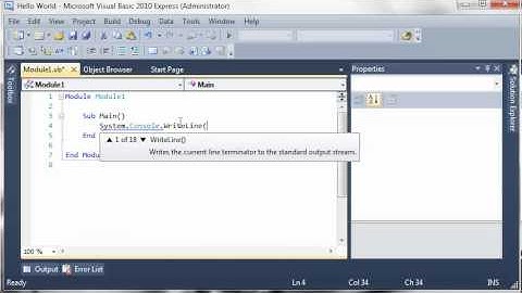 Visual Basic Hello World - English
