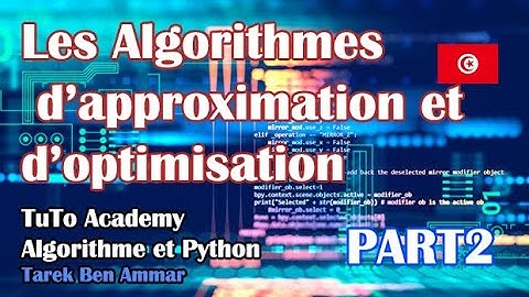 𝑰𝒏𝒇𝒐𝒓𝒎𝒂𝒕𝒊𝒒𝒖𝒆 -  Approximation et Optimisation (𝗣𝗔𝗥𝗧 𝗜𝗜)
