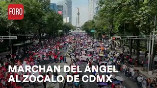 Marcha de la CNTE rumbo al Zócalo de la CDMX - Expreso de la Mañana