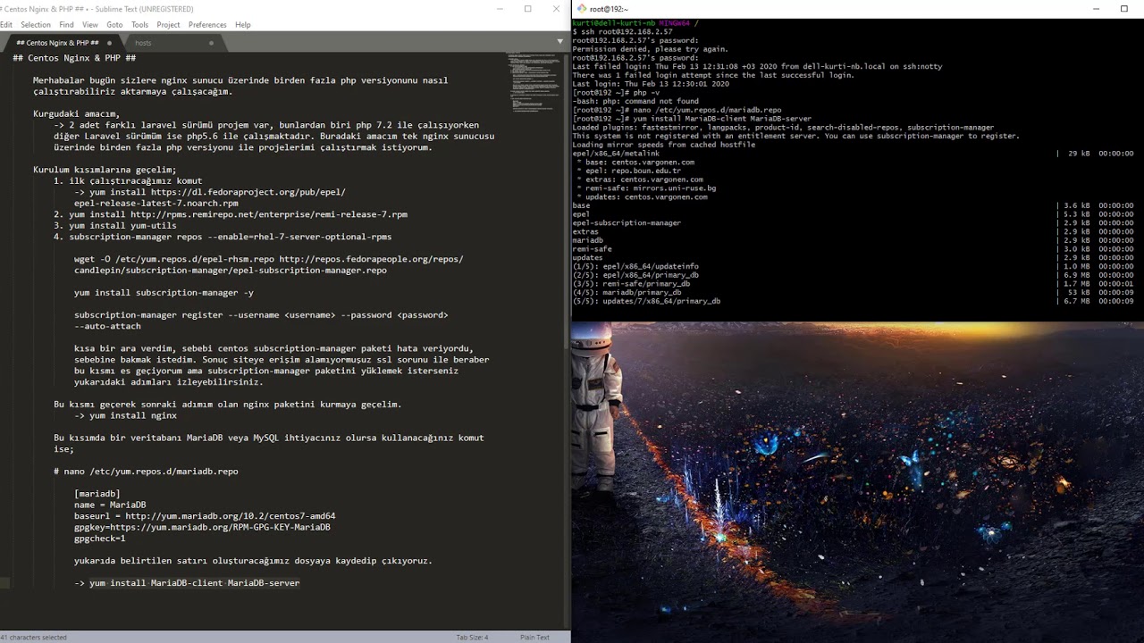 Centos 7 Nginx üzerinde farklı php versiyonları çalıştırma. - YouTube