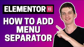 How To Add Menu Separator In Elementor