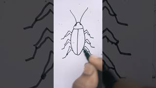 Cockroach Drawing #viral #art #shortvideo  #trending