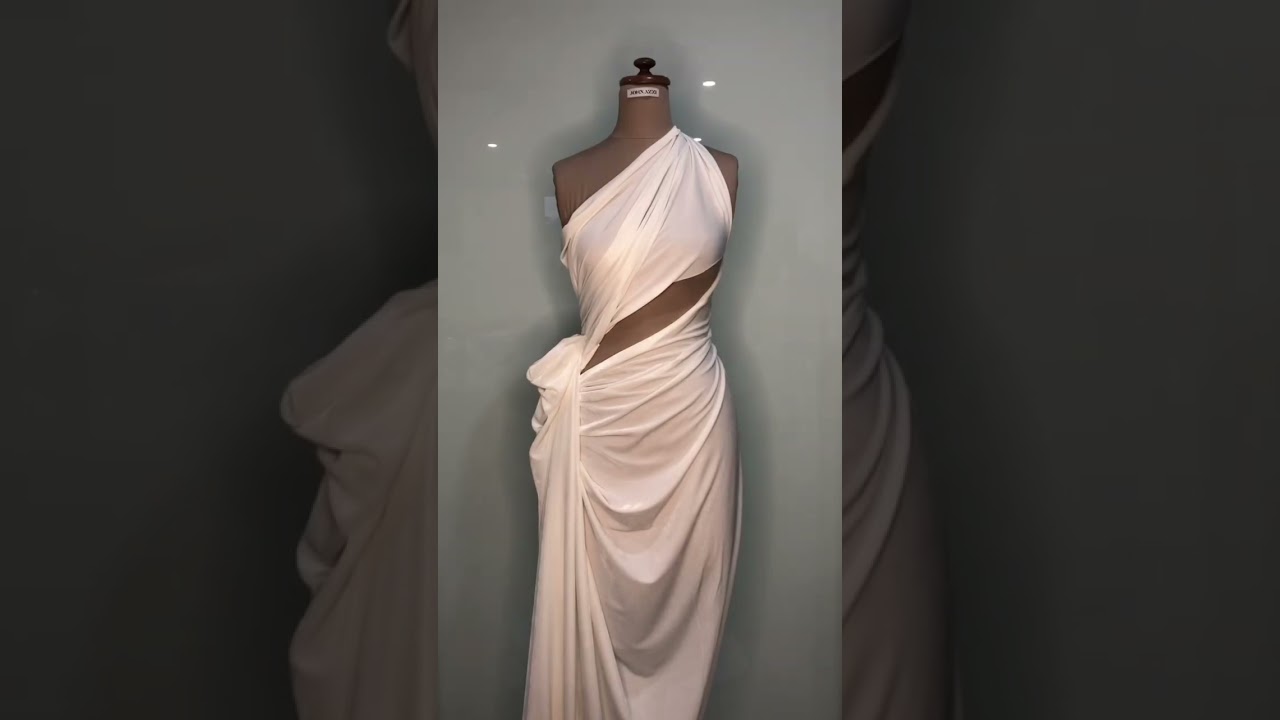 Summer Goddess: velvet dress live draping with John Azzi 