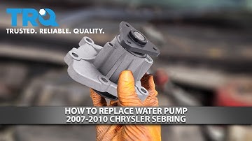How to Replace Water Pump 2007-2010 Chrysler Sebring (2.4L)