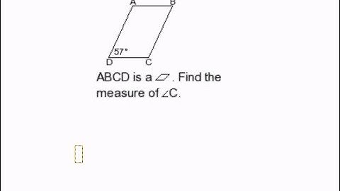 Find a Missing Angle in a Parallelogram I
