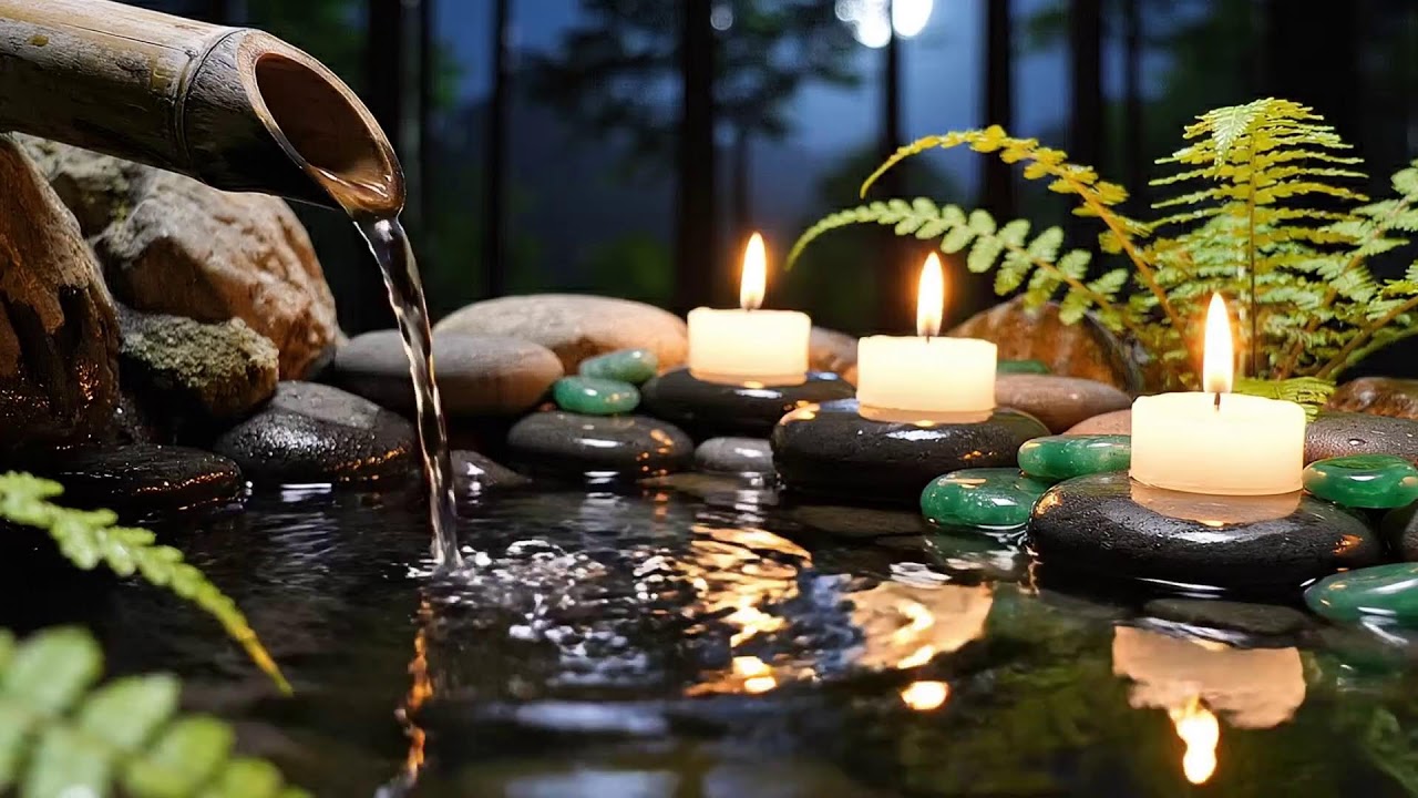 Healing Piano + Bamboo Water Sounds 🌿 Deep Healing to Release Stress & Worry