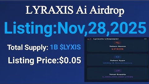 Lyraxis AI Airdrop 2025 | Earn Free LYXIS Tokens – Full Step-by-Step Guide @redpacket-z4k 