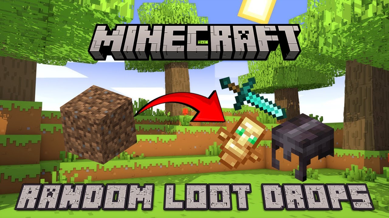 Beating Minecraft, But Blocks Drop Random Loot - YouTube