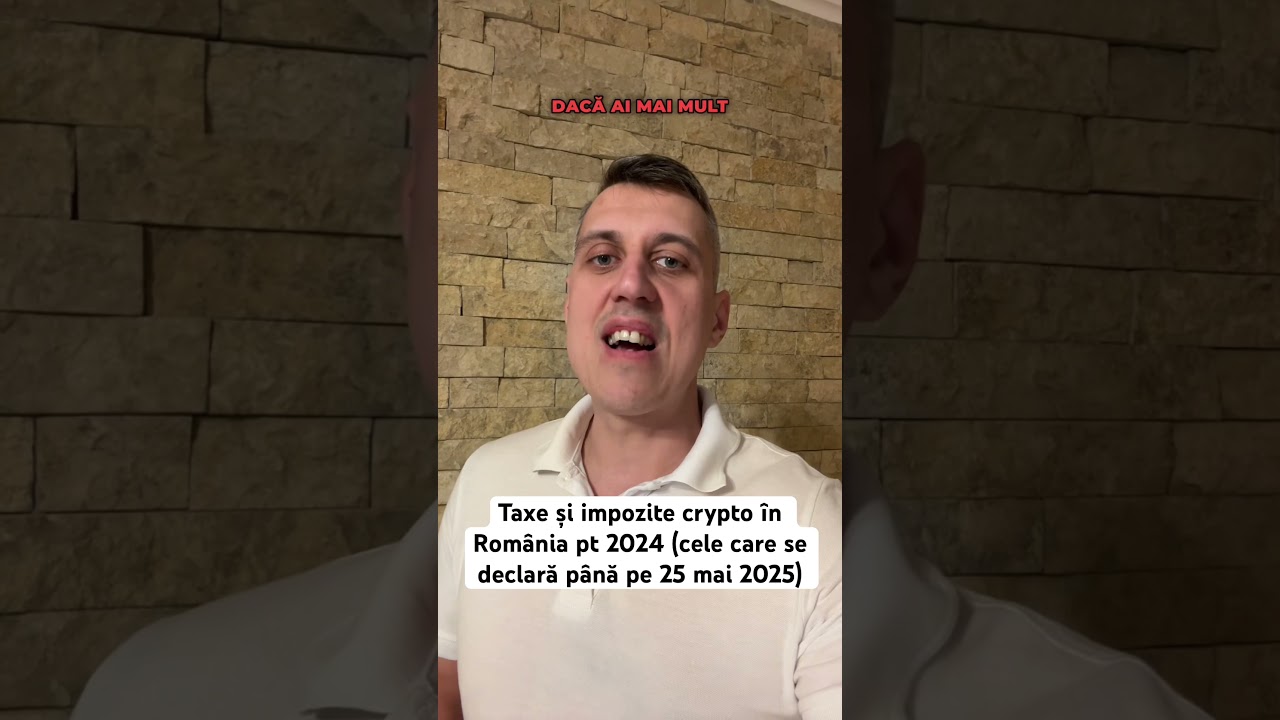 Taxe și impozite crypto România (2024-2025) - YouTube