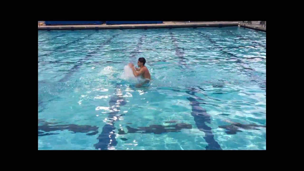 Water Polo Goalie Conditioning Skill: Swim to Lunge w/ Goalie Backstroke to Lunge