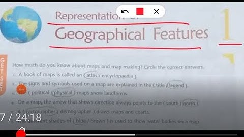 class 6 geography chapter 1 Representation of geographical Features