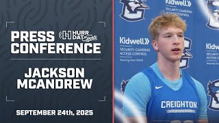 Jackson Mcandrew Gives Offseason Update Creighton Basketball Press Conference