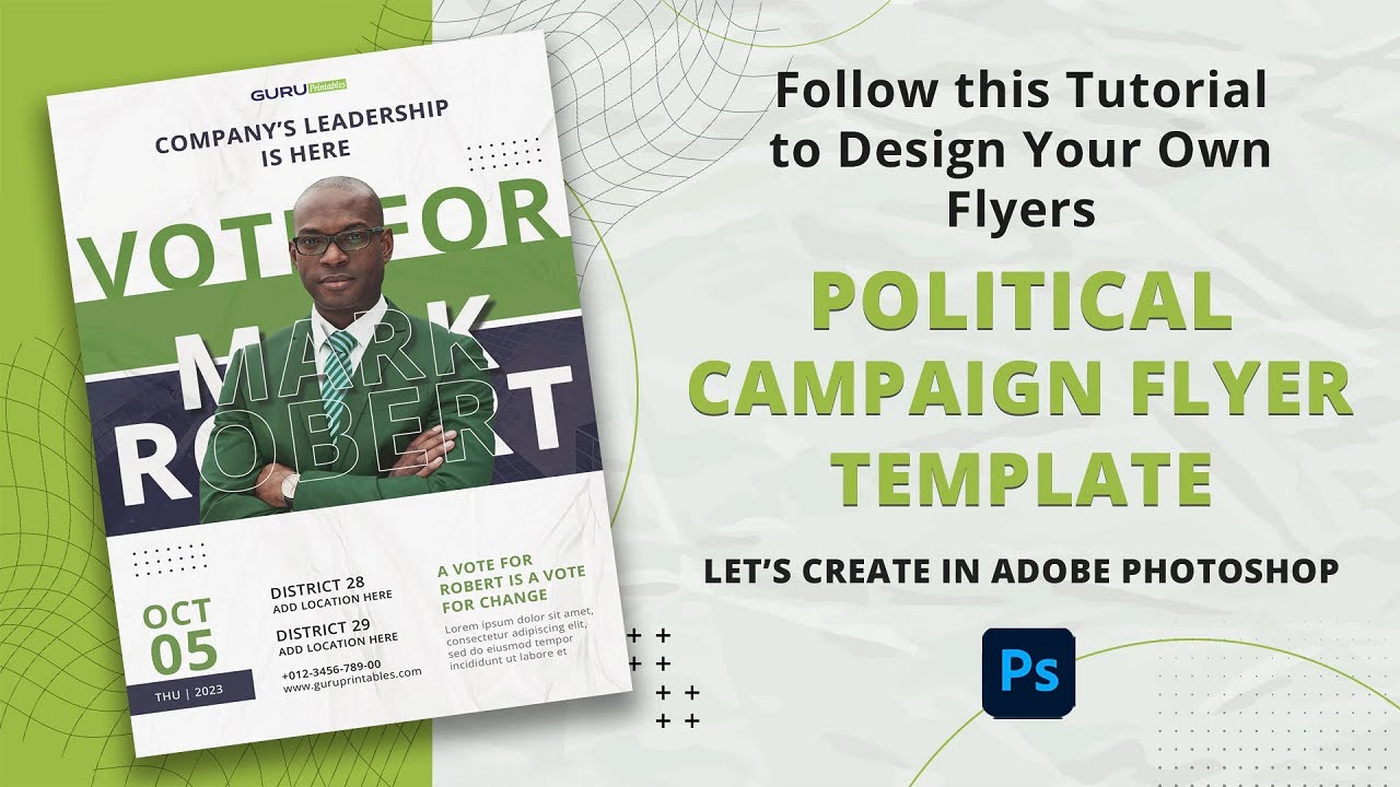 Designing Political Campaign Flyers in Adobe Photoshop - YouTube