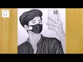 A Boy Sketch With Face Mask For Beginners Boy Drawing How To Draw A Selfiee Boy Crazy Sketcher 