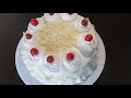 Oven    white forest cake  home made white forest cake  simple steps 