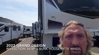 2022 Grand Design Reflection 367BHS Bunk House Fifth Wheel