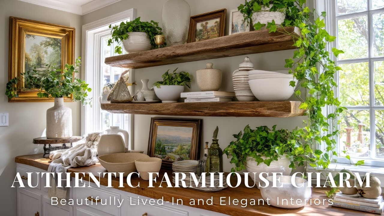 Authentic Farmhouse Charm : Beautifully Lived In and Elegant Interiors